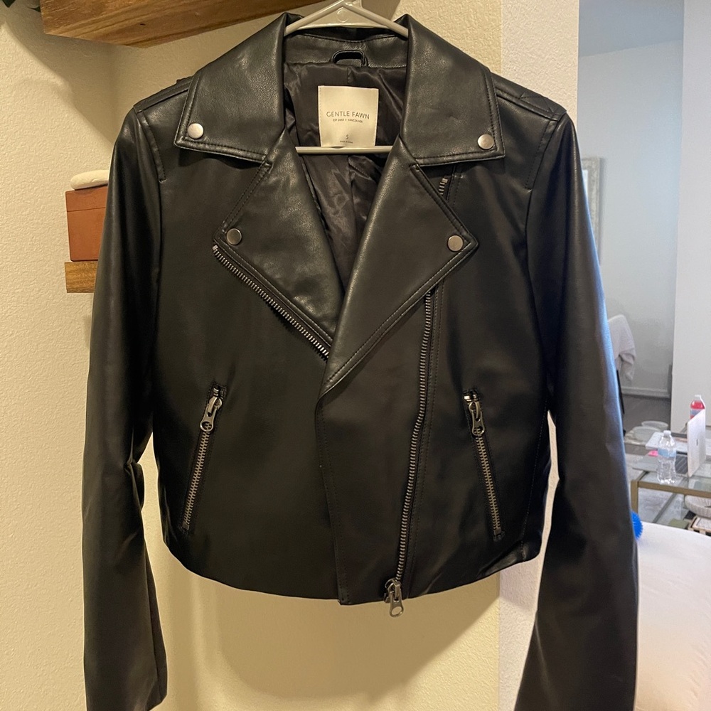 Gentle Fawn Classic Black Leather Jacket